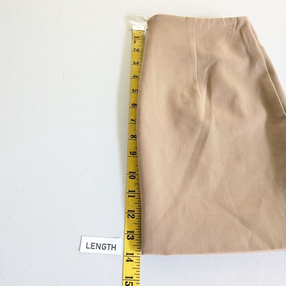 Staud Annette Mini Skirt Camel Brown Size 0 Office Academia Luxury Quiet Girl - Picture 14 of 14